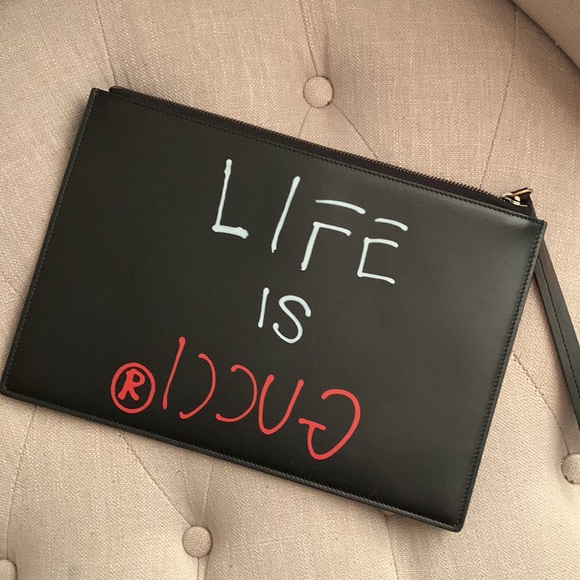 Authentic Life is Gucci- Gucci Ghost Clutch - Picture 7 of 10